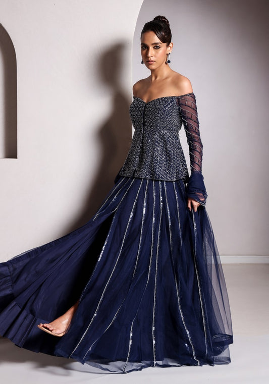 Midnight Aura - lehenga set