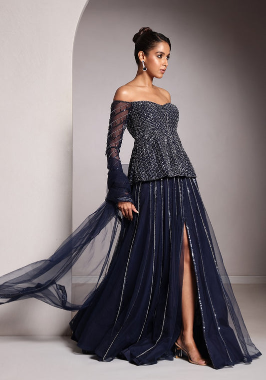 Midnight Aura - lehenga set
