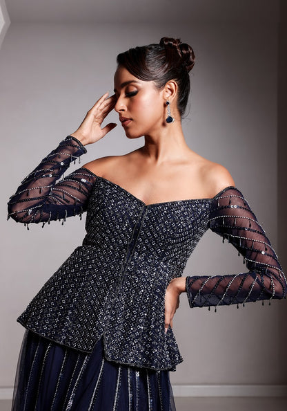Midnight Aura - lehenga set
