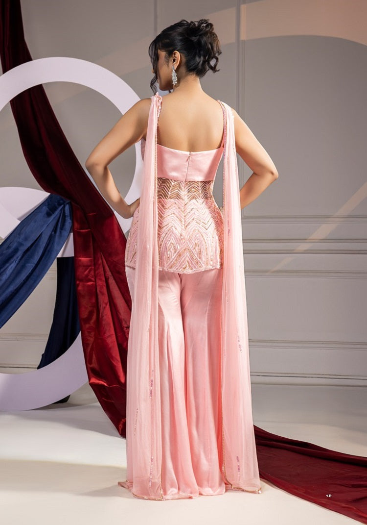 Dreamy draped peplum set