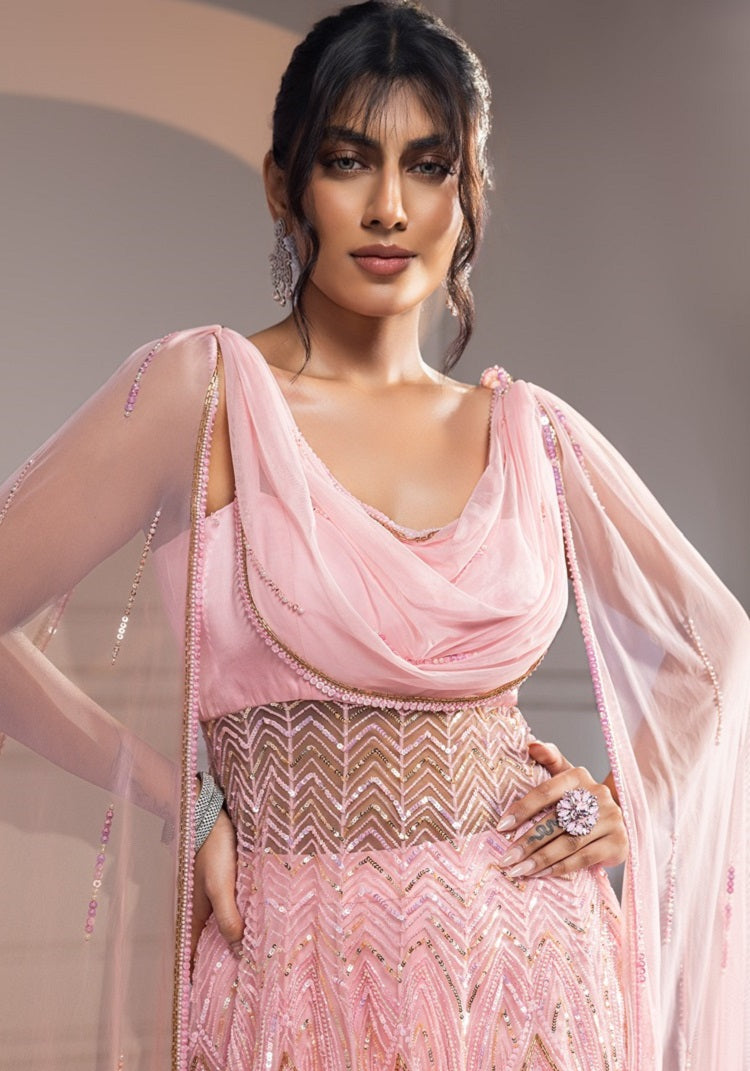 Dreamy draped peplum set