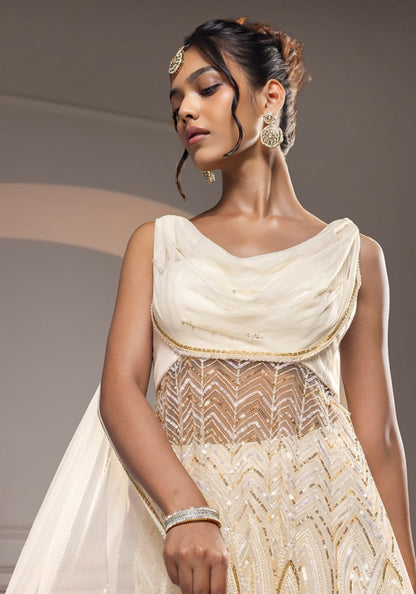 Dreamy draped peplum set