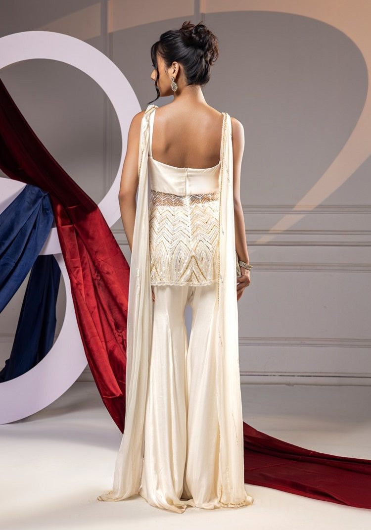 Dreamy draped peplum set