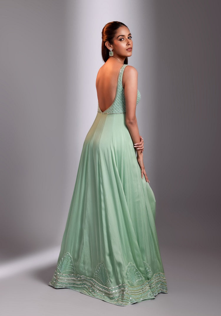 Nova glaze anarkalli set