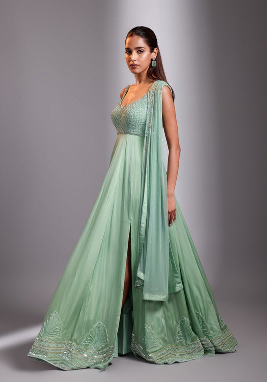 Nova glaze anarkalli set