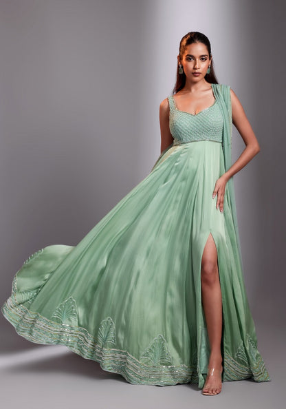 Nova glaze anarkalli set