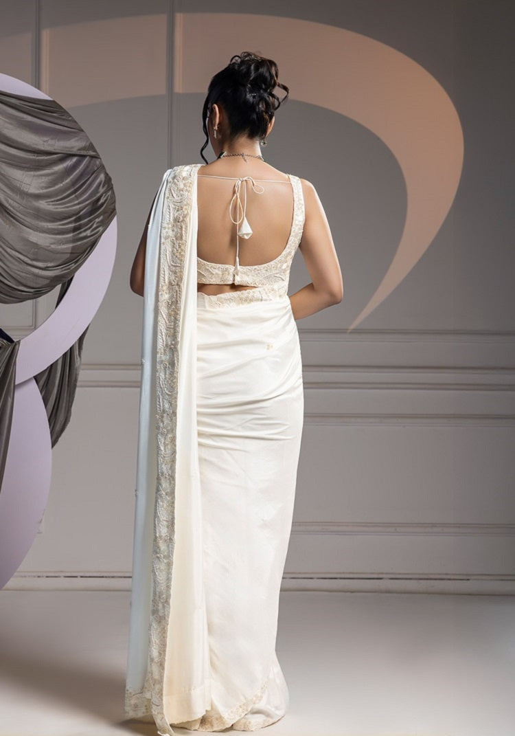 Ivory Aesthetic - Saree Set
