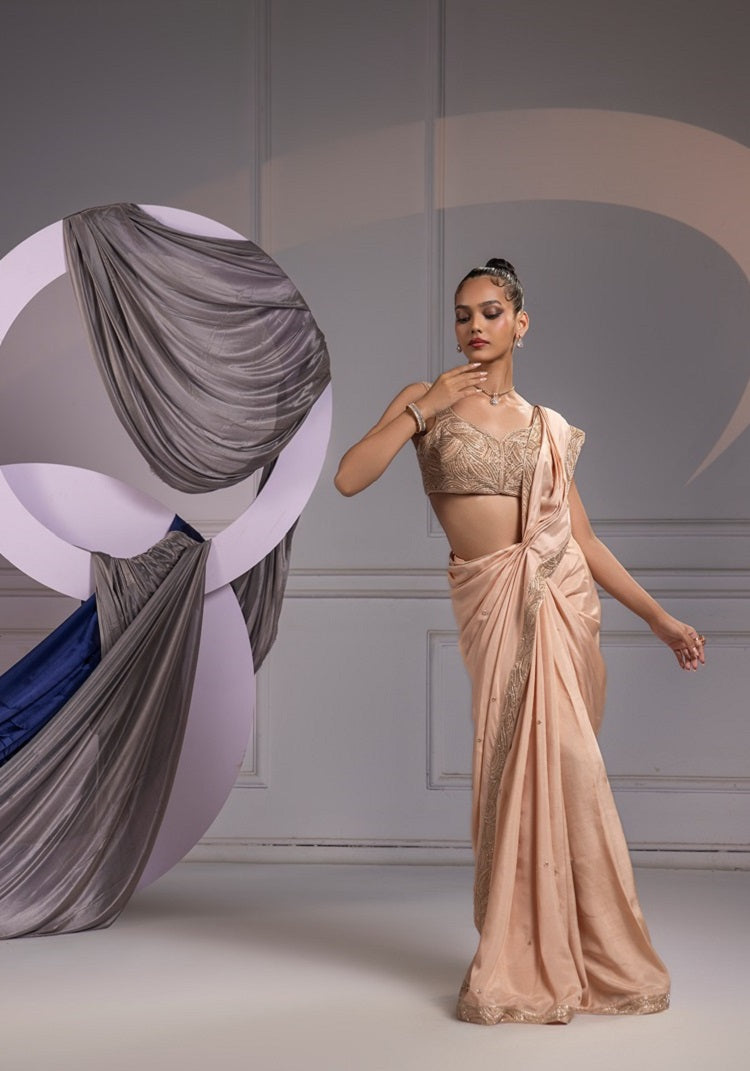 Champion beige - saree set